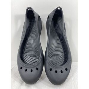 Crocs Womens Ballet Sling Back Flats Kadee Size 10W Black